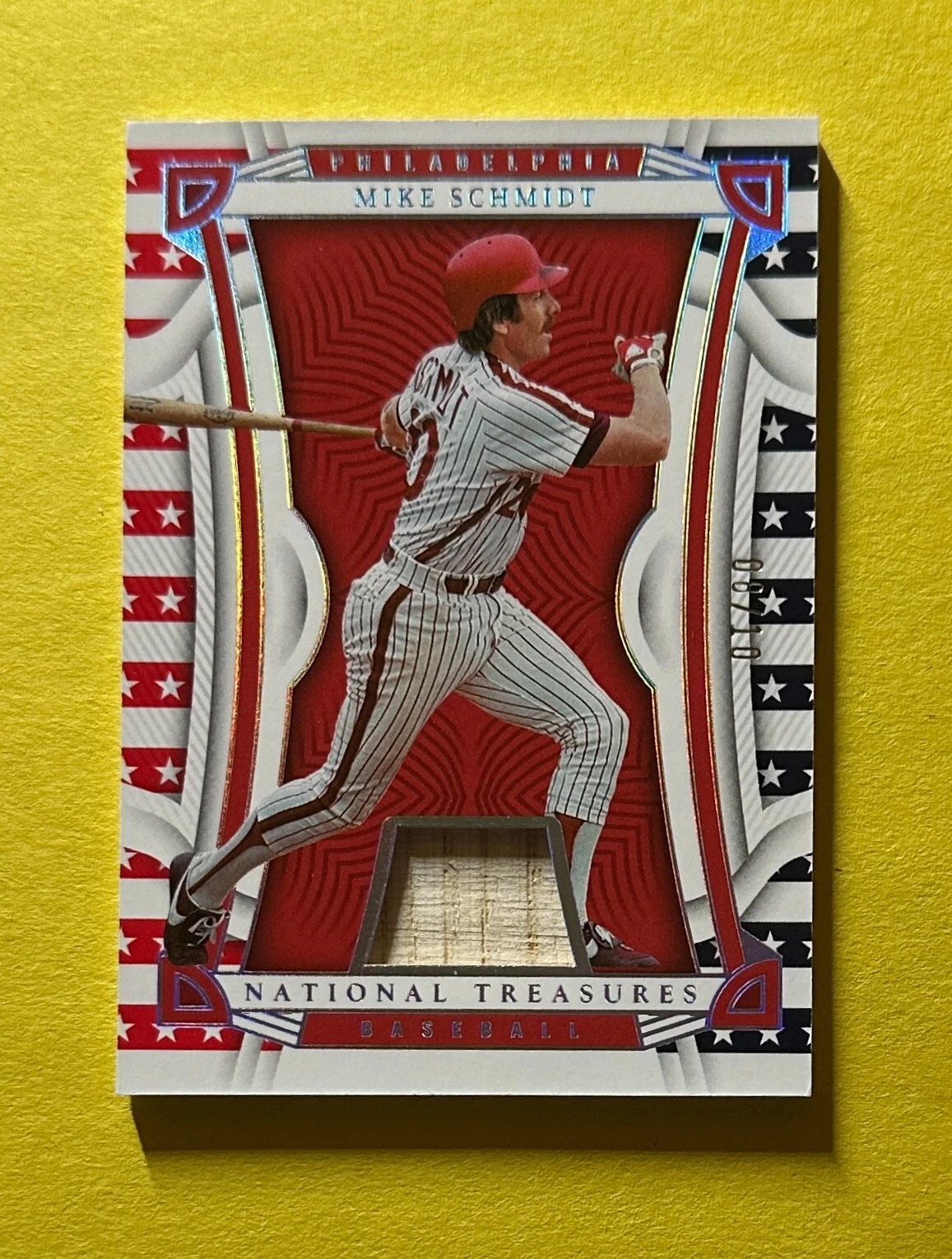2023 PANINI NATIONAL TREASURES MIKE SCHMIDT RELIC /10 #49 PHILADELPHIA