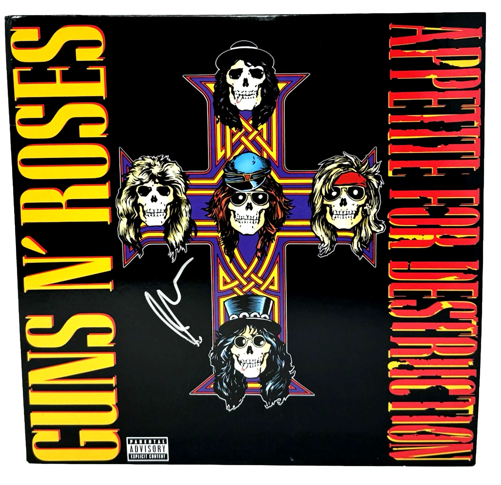 Steven Adler Signed Guns N' Roses Appetite for Destruction Vinyl Record BAS COA