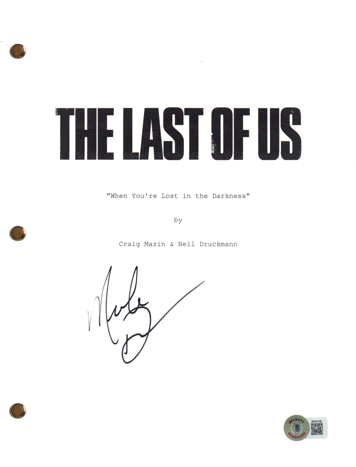 Merle Dandridge Signed Autograph The Last of Us Pilot Episode Script Beckett COA