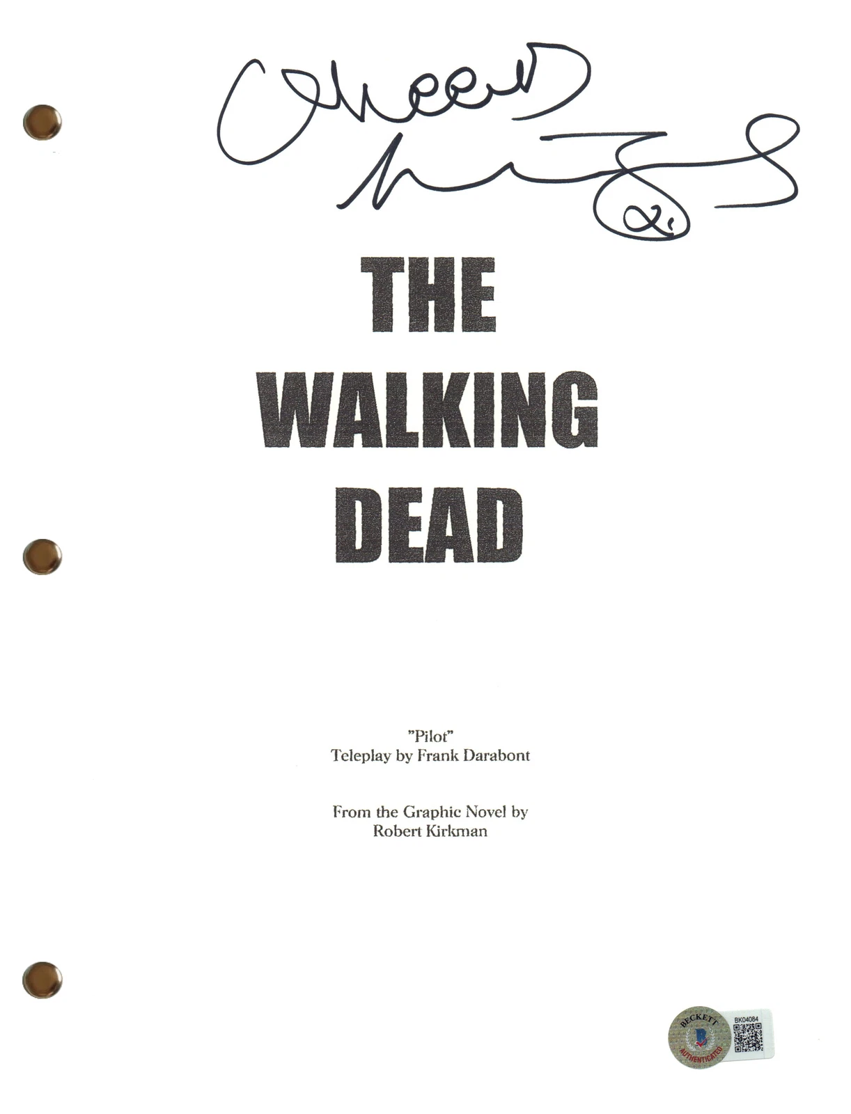 Lennie James Signed Autograph The Walking Dead Pilot Episode Script Beckett COA