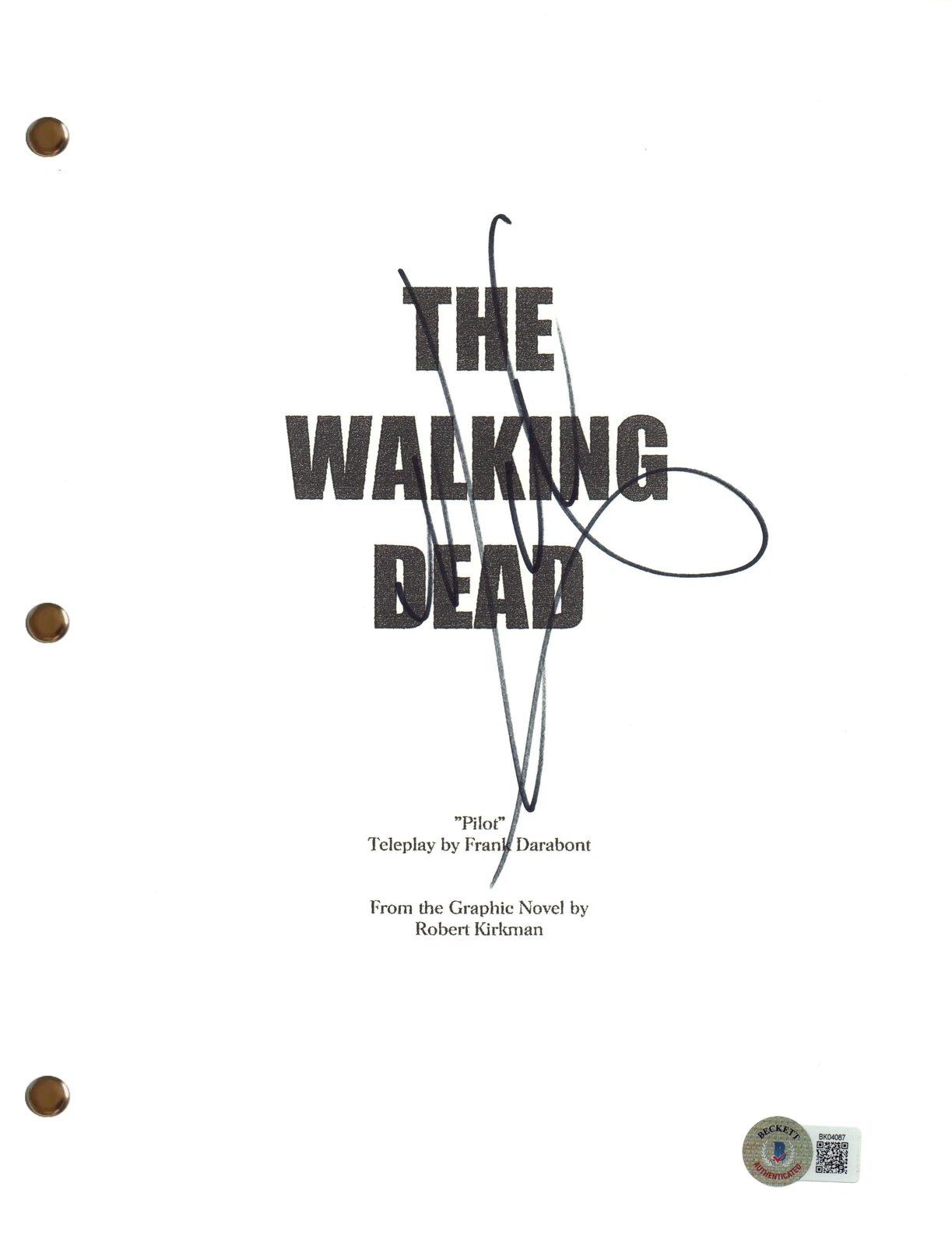Michael Cudlitz Signed Autograph The Walking Dead Pilot Episode Script BAS COA