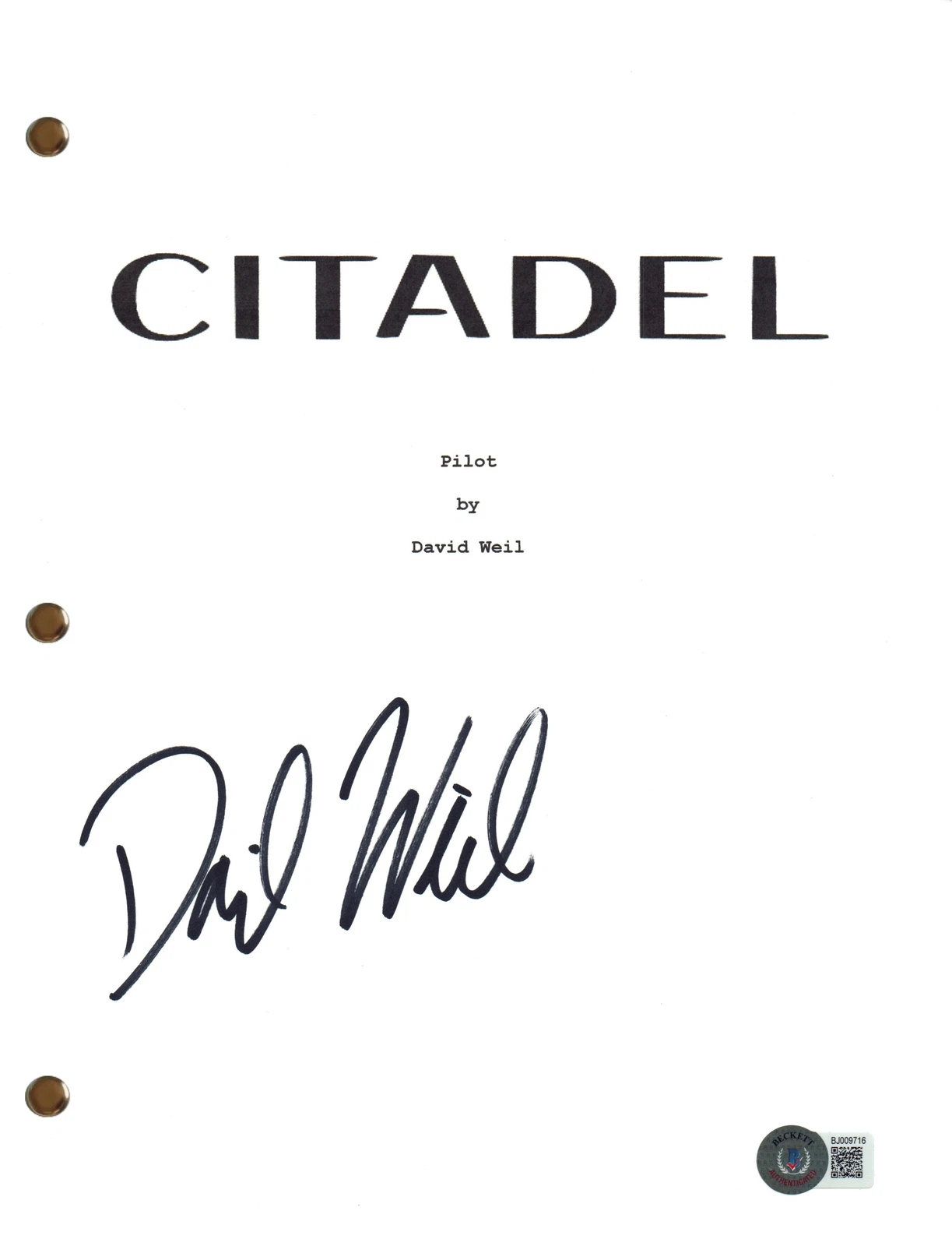 David Weil Signed Autograph Citadel Pilot Episode Script Creator Beckett COA
