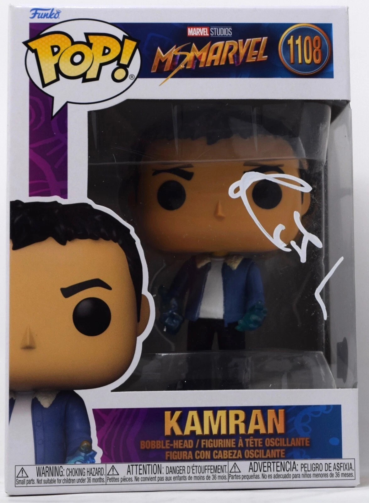 Rish Shah Signed Funko Pop Ms Marvel Kamran 1108 Autograph Beckett COA