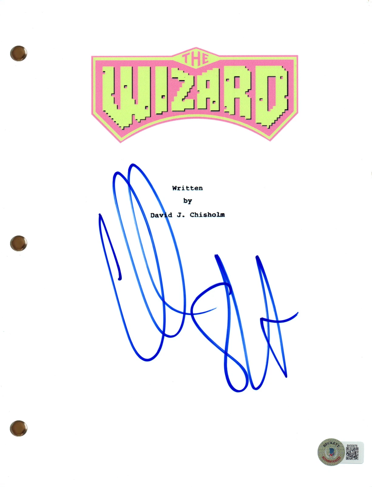 Christian Slater Signed Autograph The Wizard Movie Script Screenplay Beckett COA