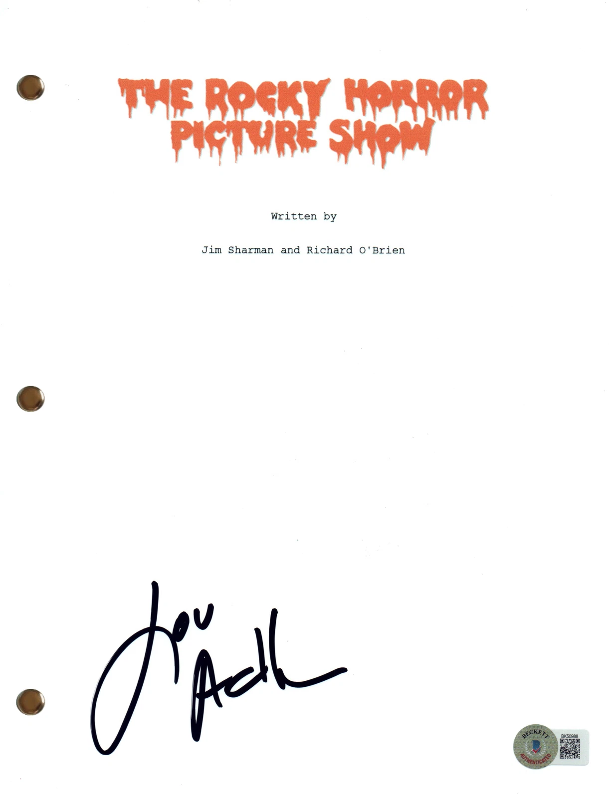 Lou Adler Signed Autograph Rocky Horror Picture Show Movie Script Beckett COA
