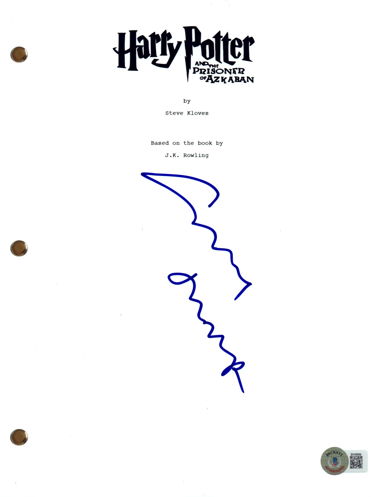 Emma Thompson Signed Autograph Harry Potter Prisoner of Azkaban Script BAS COA