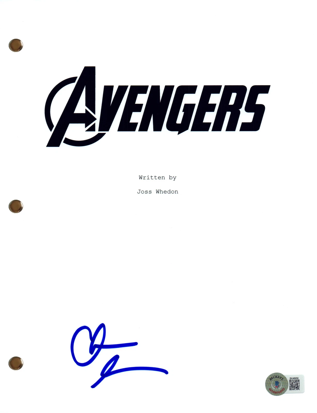 Clark Gregg Signed Autograph The Avengers Movie Script Screenplay Beckett COA