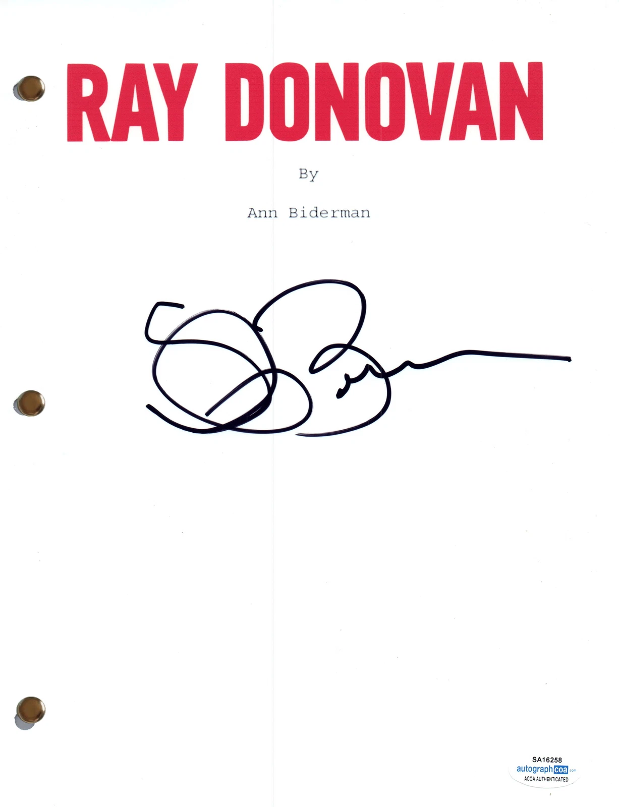 Steven Bauer Signed Autograph Ray Donovan Pilot Script Full Screenplay ACOA COA