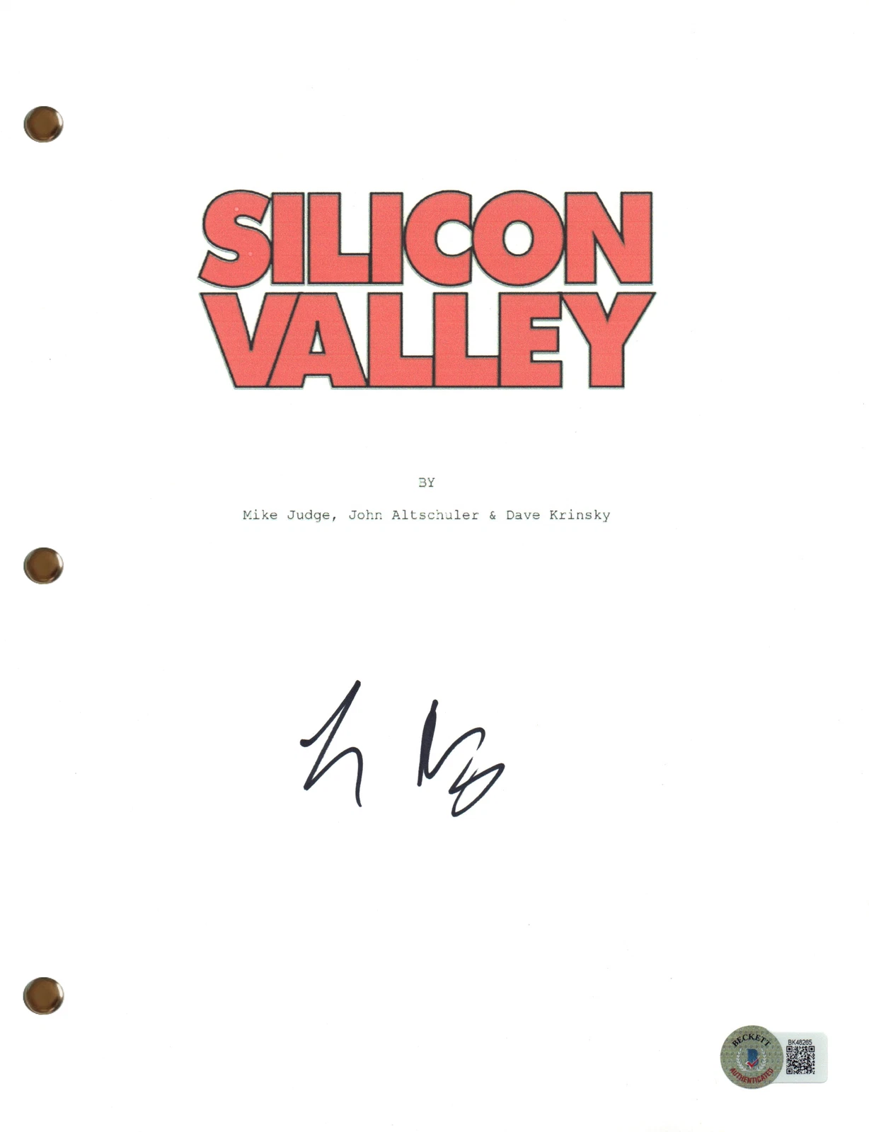Kumail Nanjiani Signed Autograph Silicon Valley Pilot Script Screenplay BAS COA