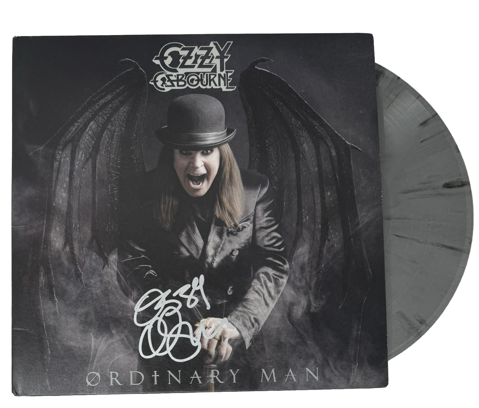 Ozzy Osbourne Signed Ordinary Man Vinyl Record Album LP Autograph Beckett COA