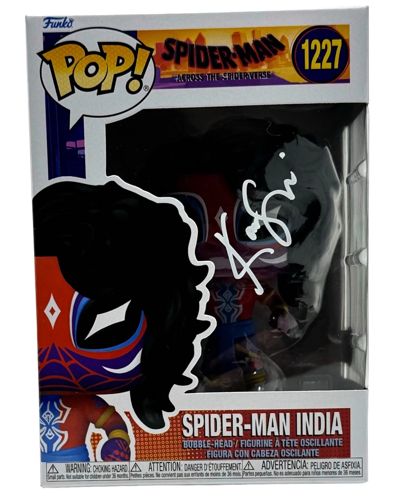 Karan Soni Signed Funko Pop Spider-Man India 1227 Spider-Verse Autograph BAS COA