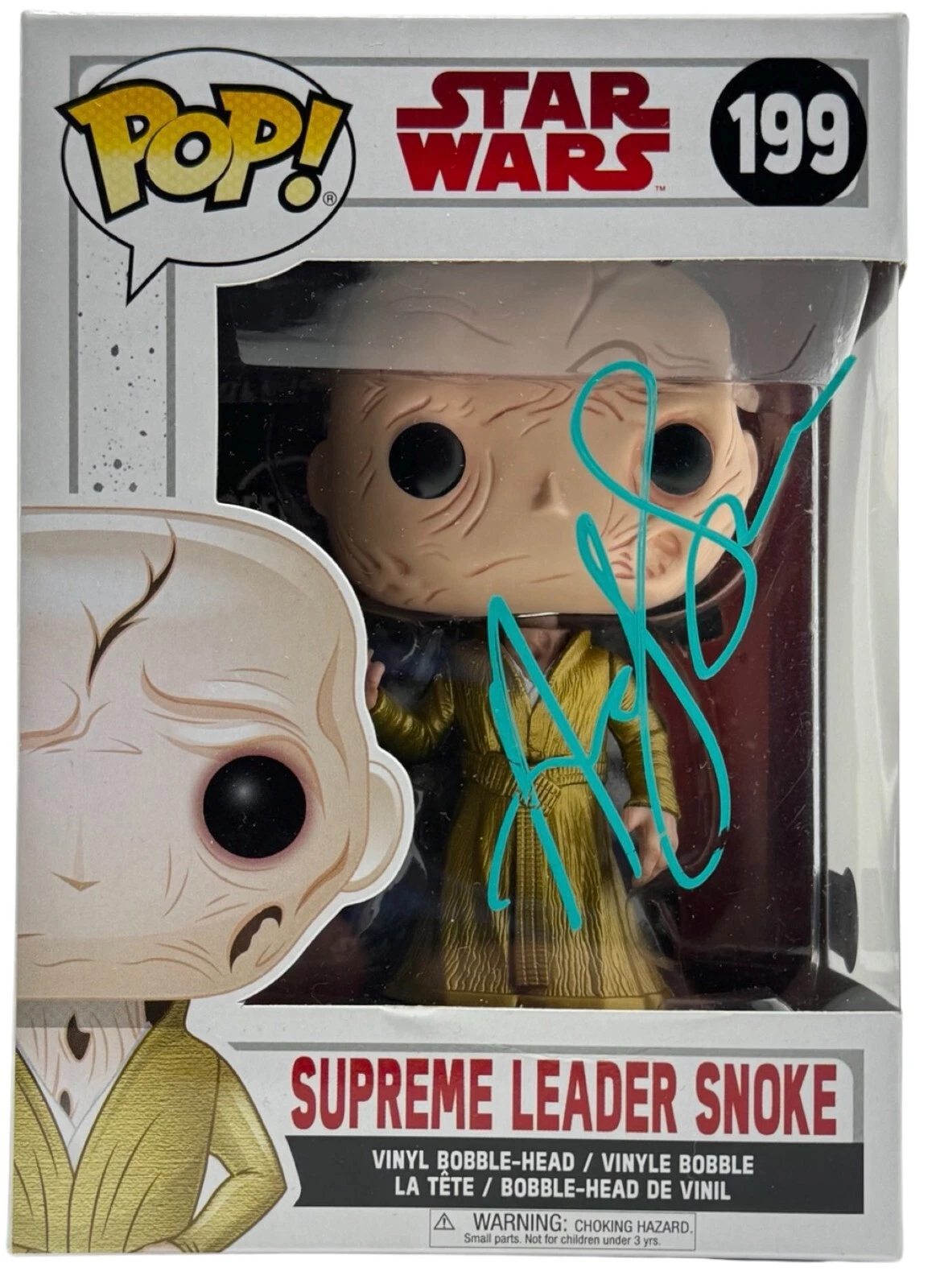Andy Serkis Signed Funko Pop Star Wars Supreme Leader Snoke Autograph BAS COA