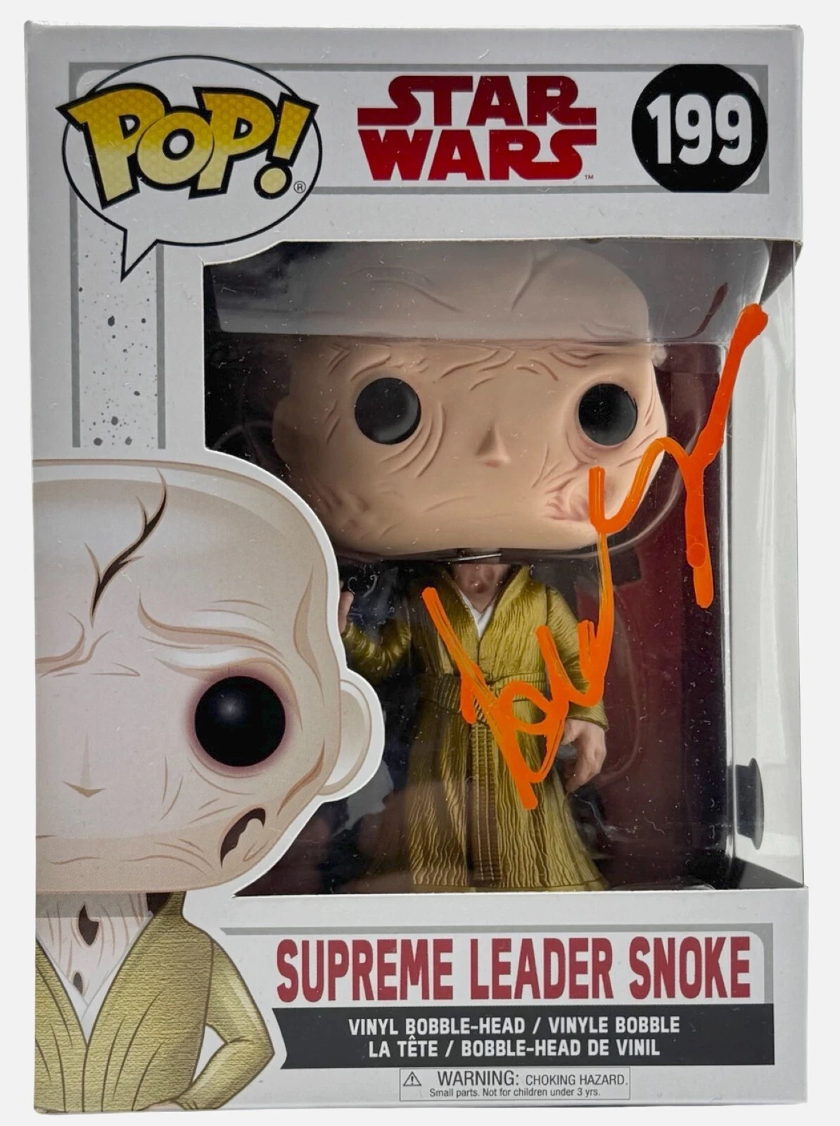 Andy Serkis Signed Funko Pop Star Wars Supreme Leader Snoke Autograph BAS COA