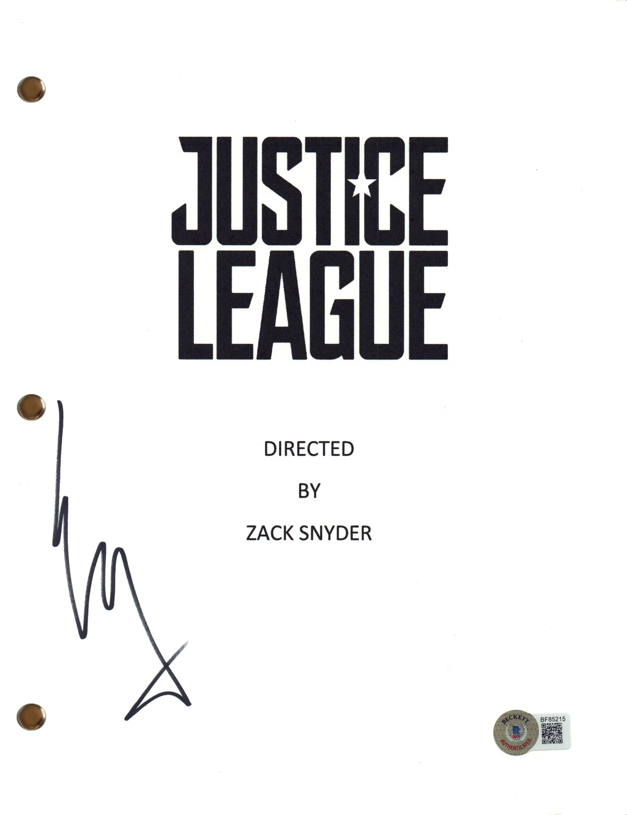 Ezra Miller Signed Autograph Justice League Movie Script The Flash Beckett COA