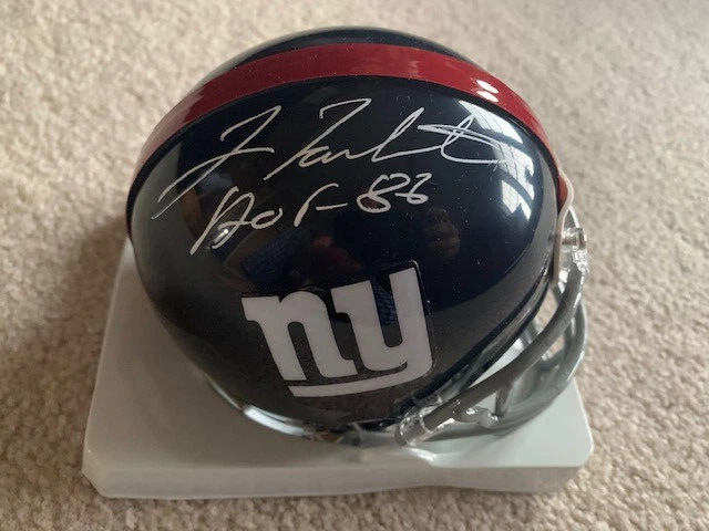 FRAN TARKENTON SIGNED NEW YORK GIANTS MINI HELMET HOF 86 INSCRIPTION JSA