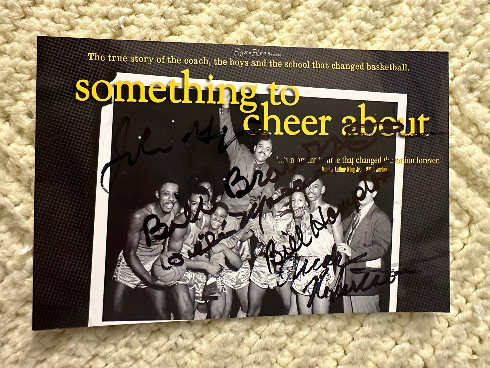 Crispus Attucks Indiana Basketball Team SIGNED Postcard Oscar Robertson + 7 Rare