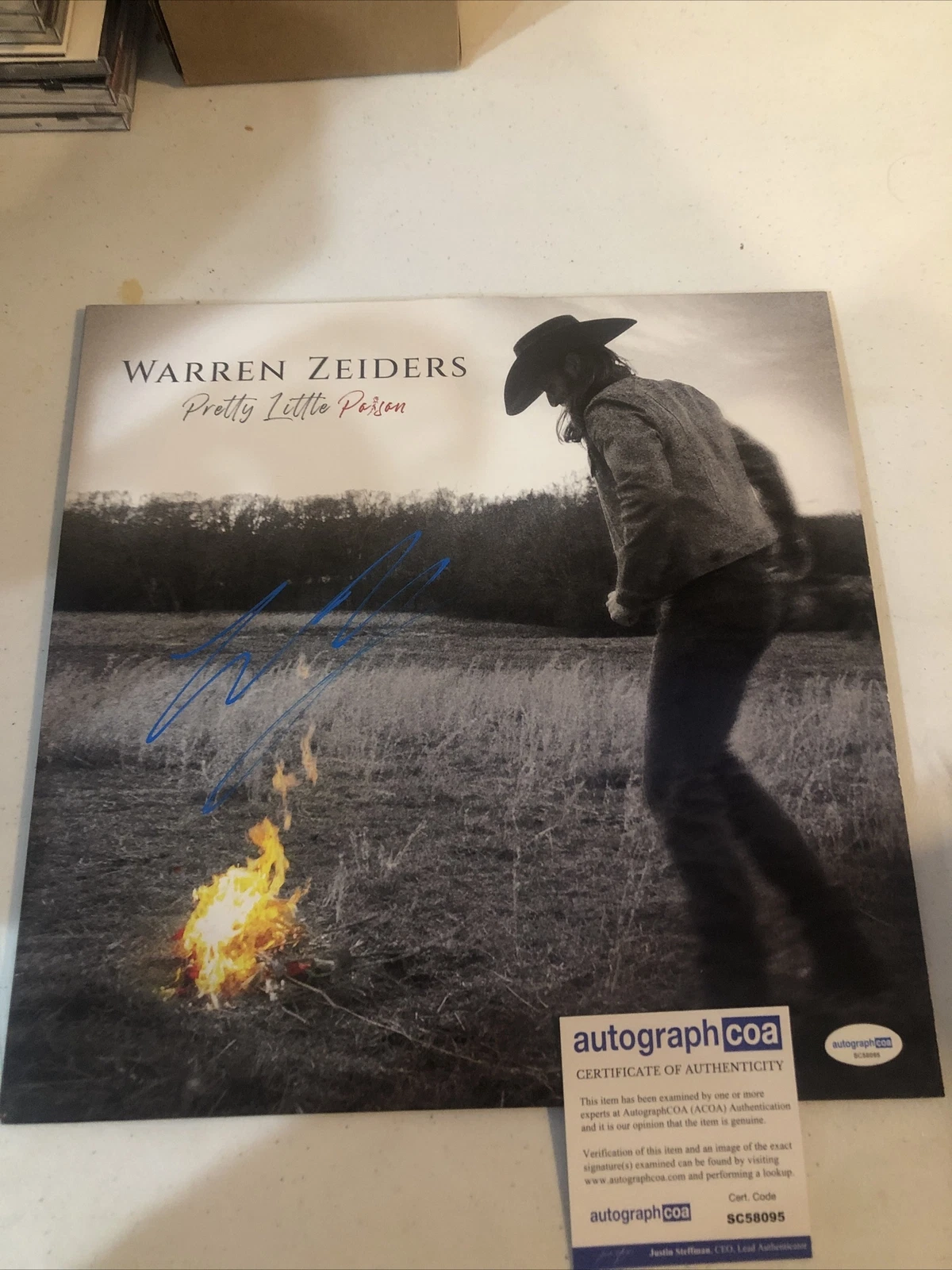 WARREN ZEIDERS SIGNED AUTOGRAPH VINYL ALBUM ACOA PRETTY LITTLE POISON