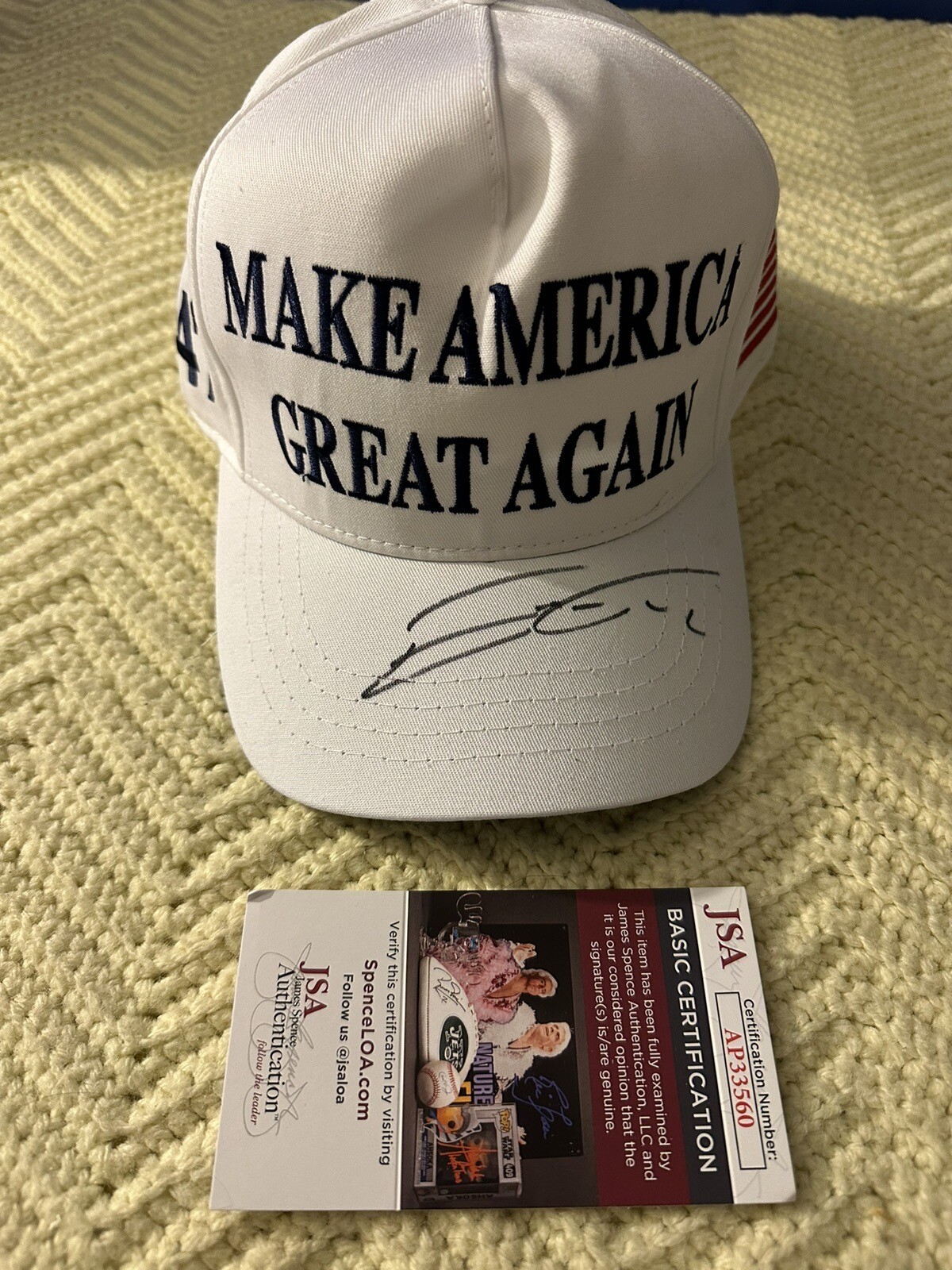 Eric Trump Signed Official MAGA Hat JSA Authentication COA 2024 New Donald Son