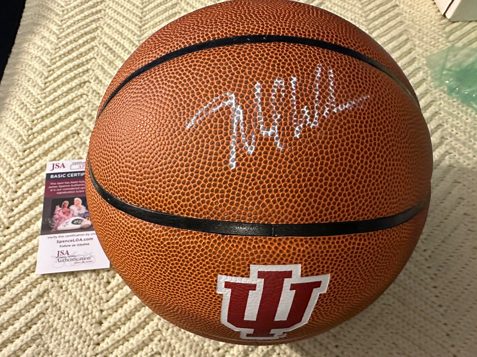 Mike Woodson Signed NCAA Basketball 29.5 Indiana Hoosiers JSA Authentication COA