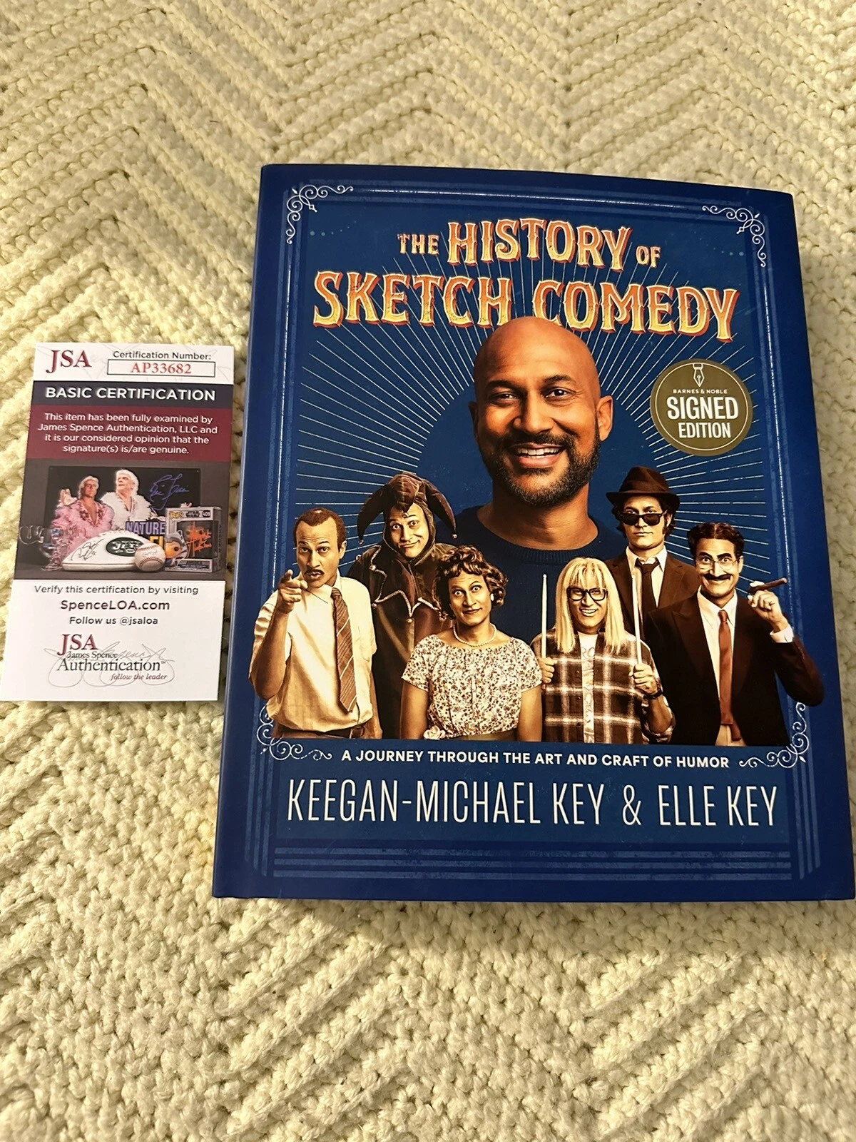 Elle & Keegan Michael-Key SIGNED Sketch Comedy Book JSA Authenticated COA 1st Ed