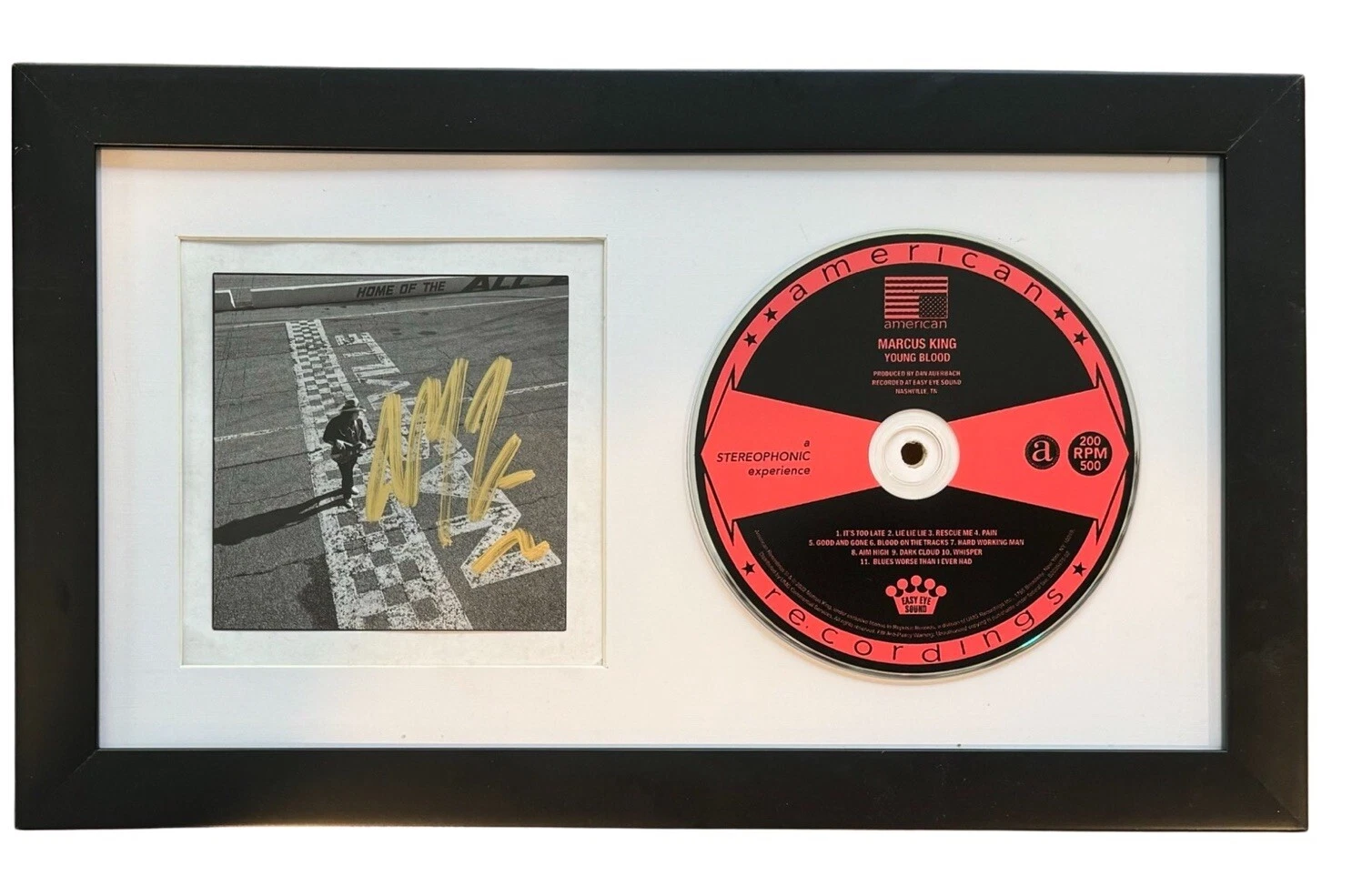 Marcus King Signed Autograph Young Blood Framed CD Cover Album Display COA