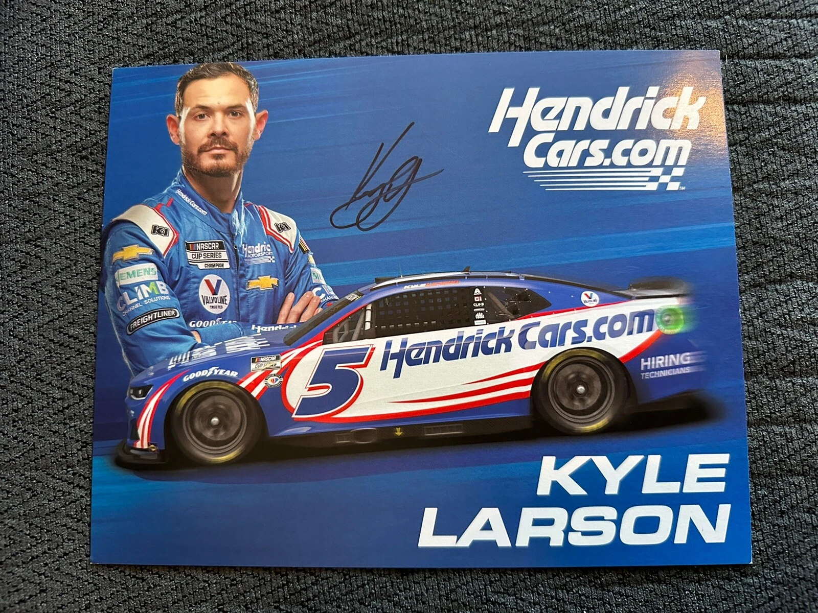 Kyle Larson Signed Promo Hero Card Nascar Autographed 2023