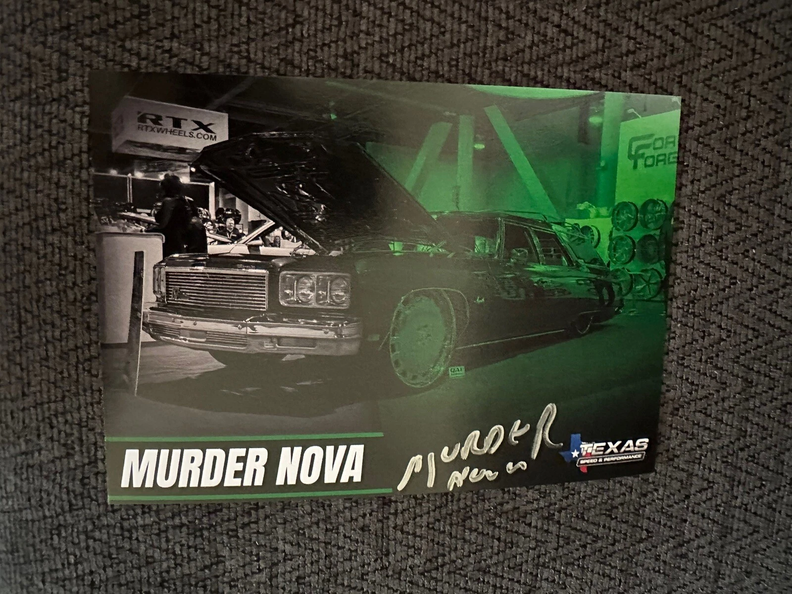 Murder Nova Signed Street Outlaws Promo Card 2023 PRI Show Texas Speed