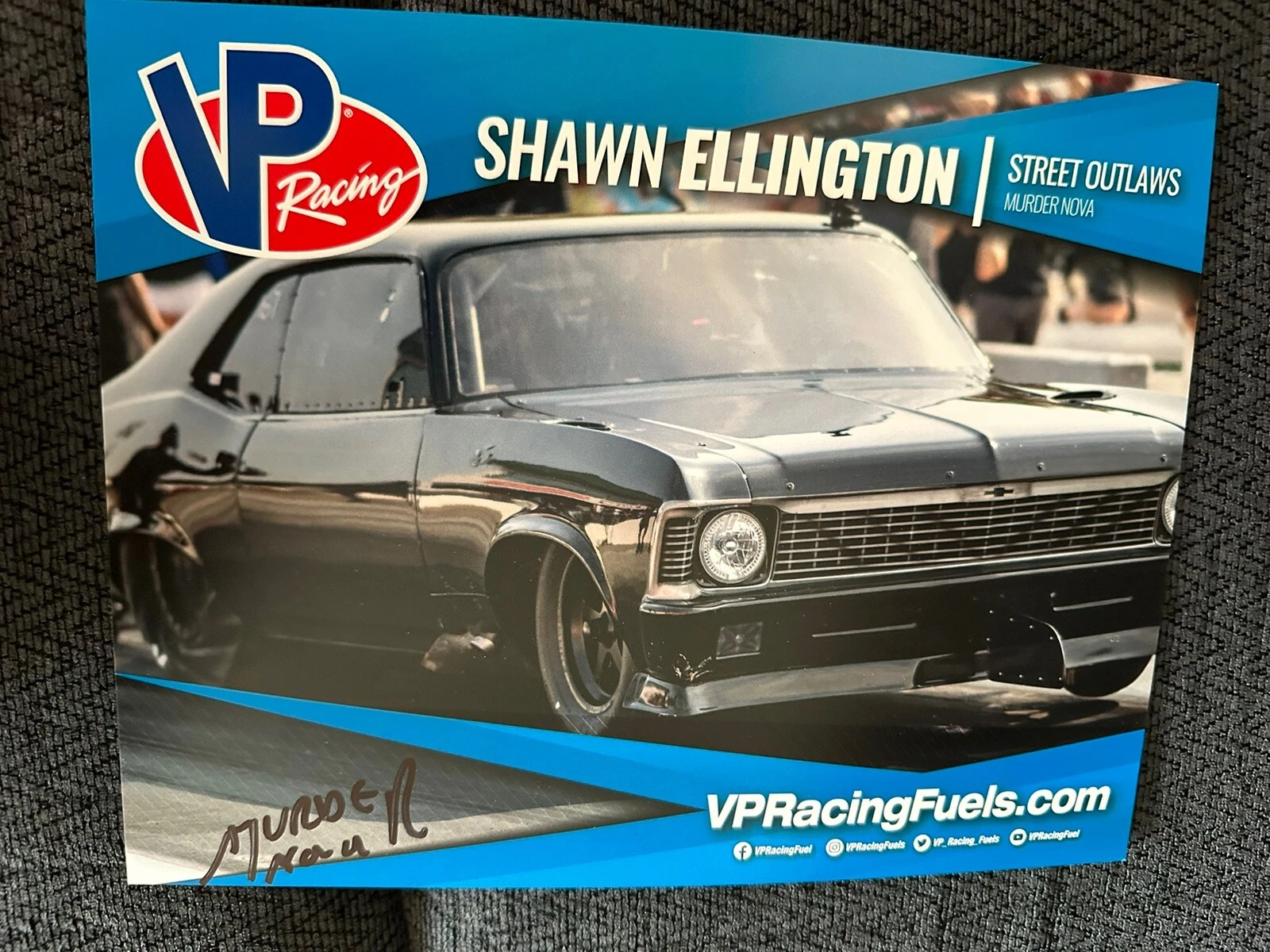 Murder Nova Signed Street Outlaws Promo Card 2023 PRI Show VP Racing Fuels