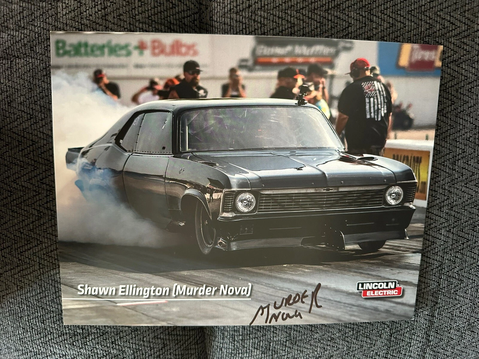 Murder Nova Signed Street Outlaws Promo Card 2023 PRI Show Lincoln Electric