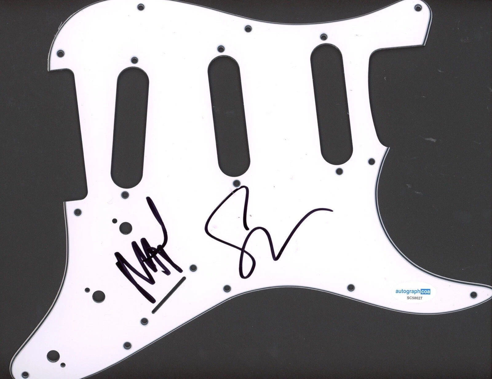 3OH3! SIGNED AUTOGRAPH STRAT GUITAR PICKGUARD ACOA SEAN & NATE COLLECTIBLE MEMORABILIA