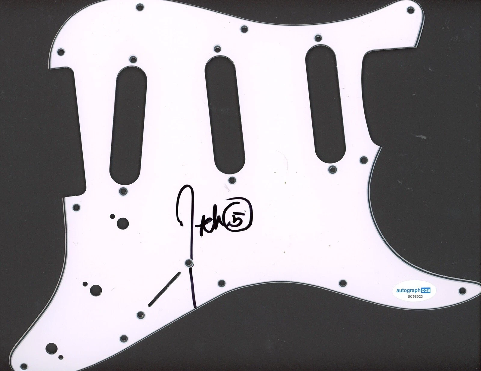 JOHN 5 SIGNED AUTOGRAPH STRAT GUITAR PICKGUARD ACOA MOTLEY CRUE MANSON