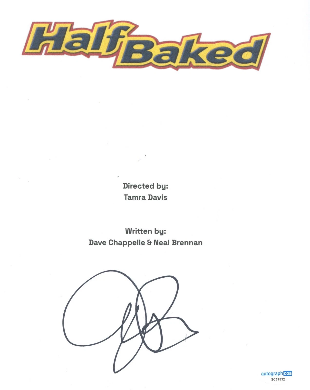 JIM BREUER SIGNED AUTOGRAPH HALF BAKED MOVIE SCRIPT ACOA SNL ACTOR