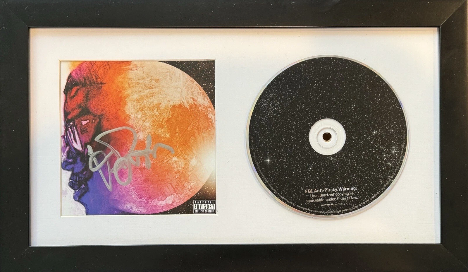 Kid Cudi Signed Autograph Man on the Moon: The End of Day CD Framed Beckett COA