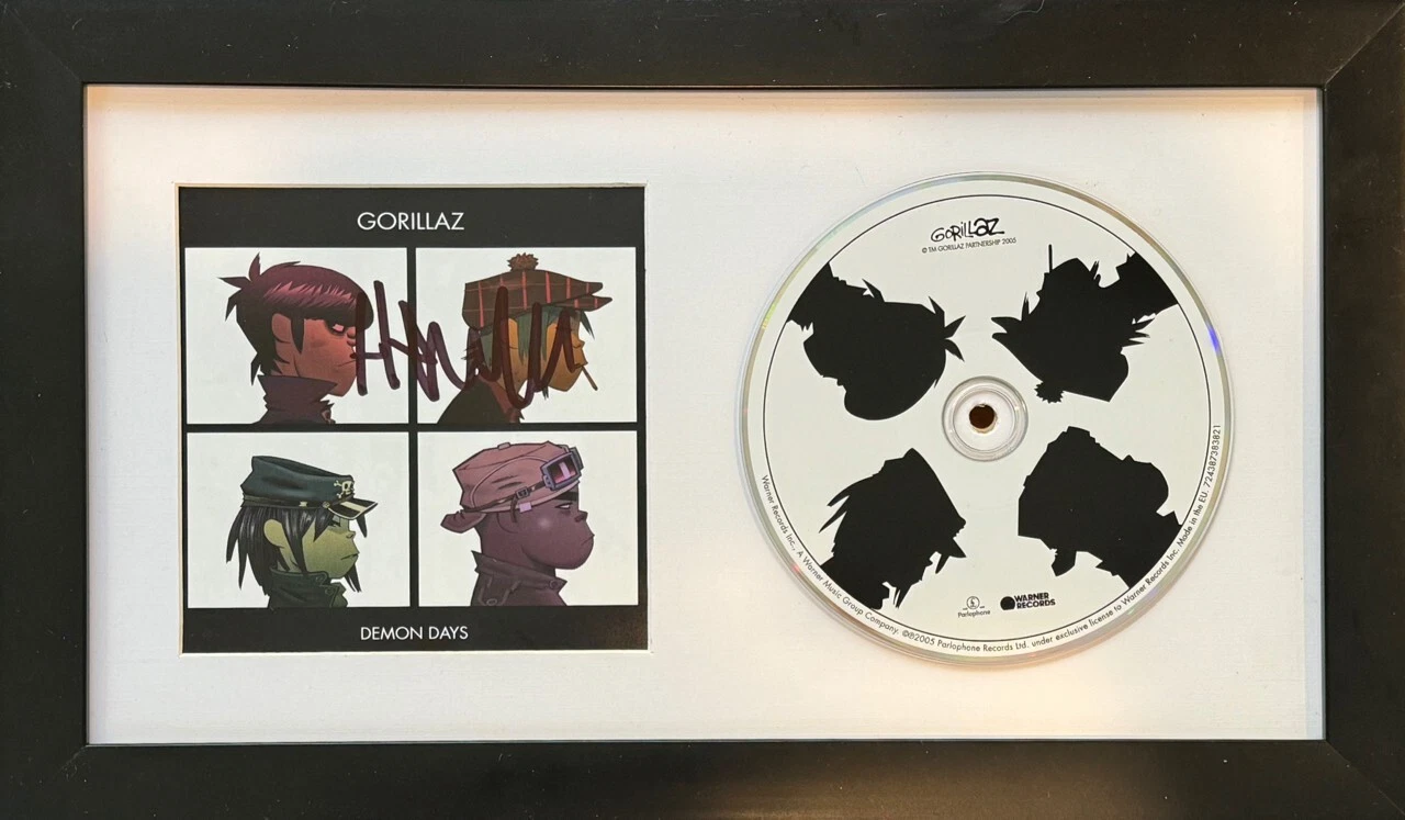 Jamie Hewlett Gorillaz Signed Autograph Demon Days CD Framed Display BAS COA