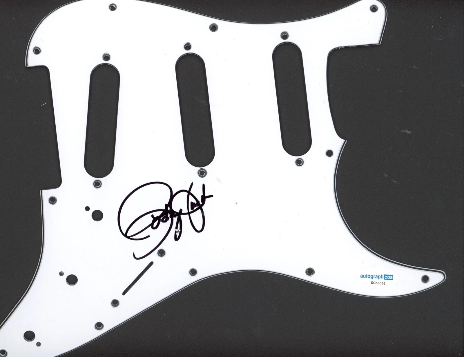 RODNEY JUSTO ATLANTA RHYTHM SECTION SIGNED AUTOGRAPH STRAT PICKGUARD ACOA GUITAR