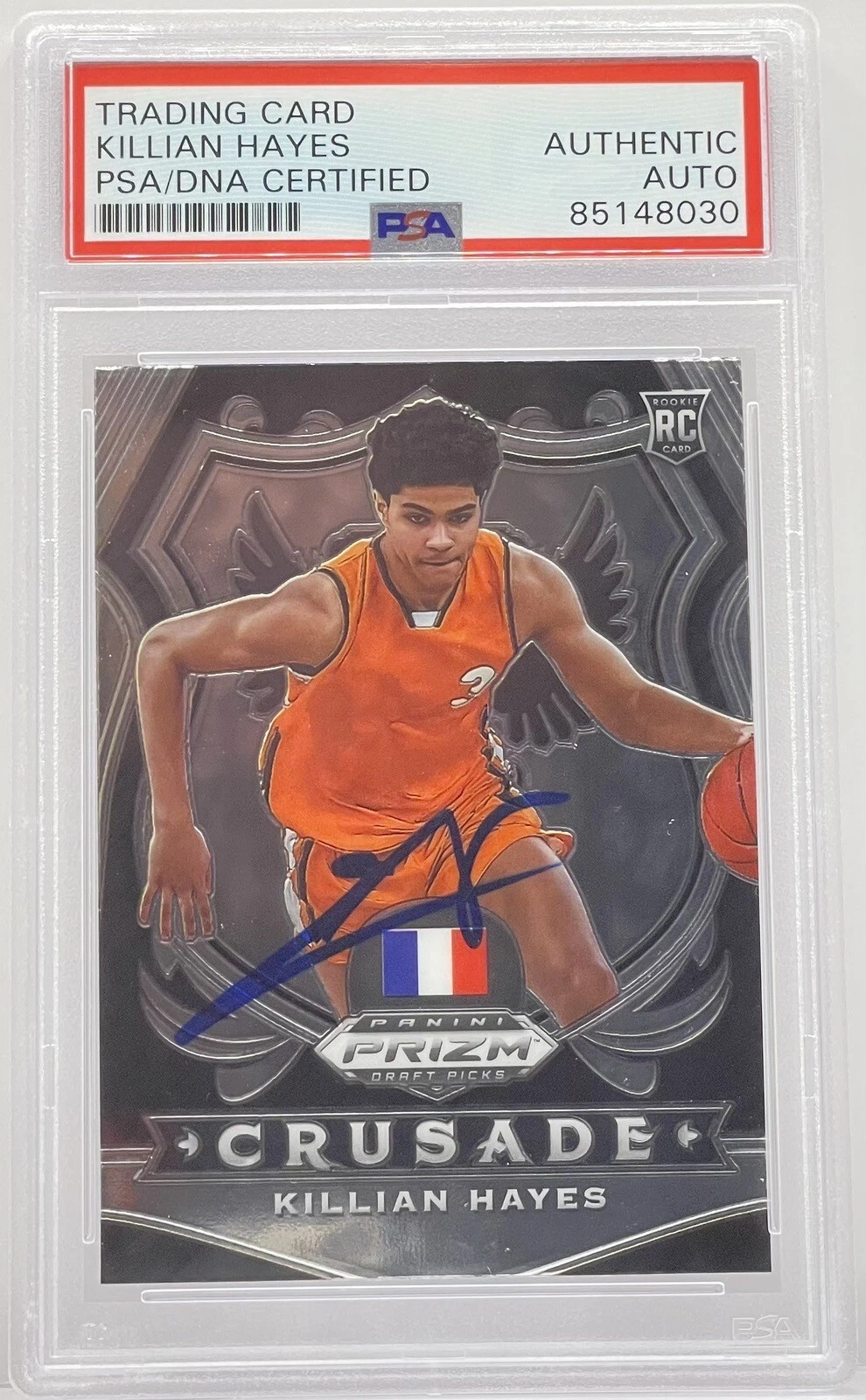 Killian Hayes Signed 2020-21 Prizm Rookie Card Detroit Pistons PSA/DNA Slabbed