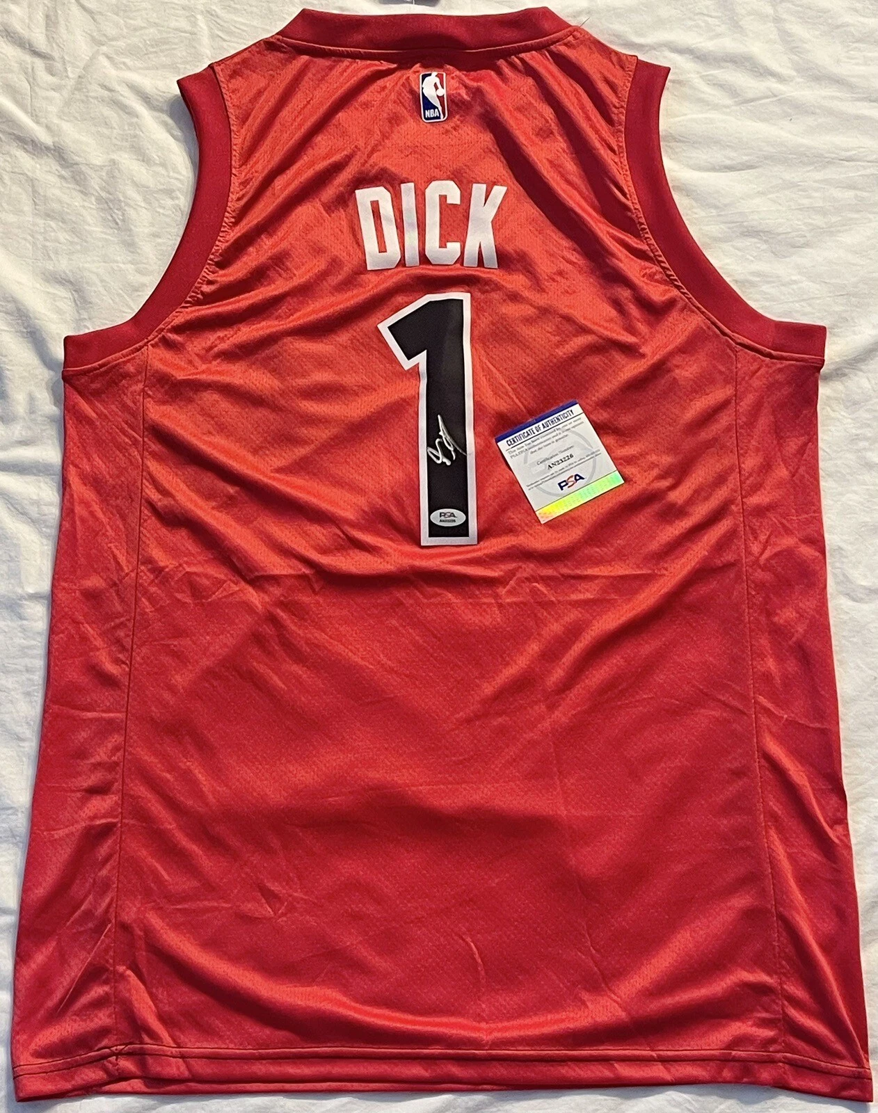 Grady Dick Signed Autographed Toronto Raptors Jersey PSA/DNA COA
