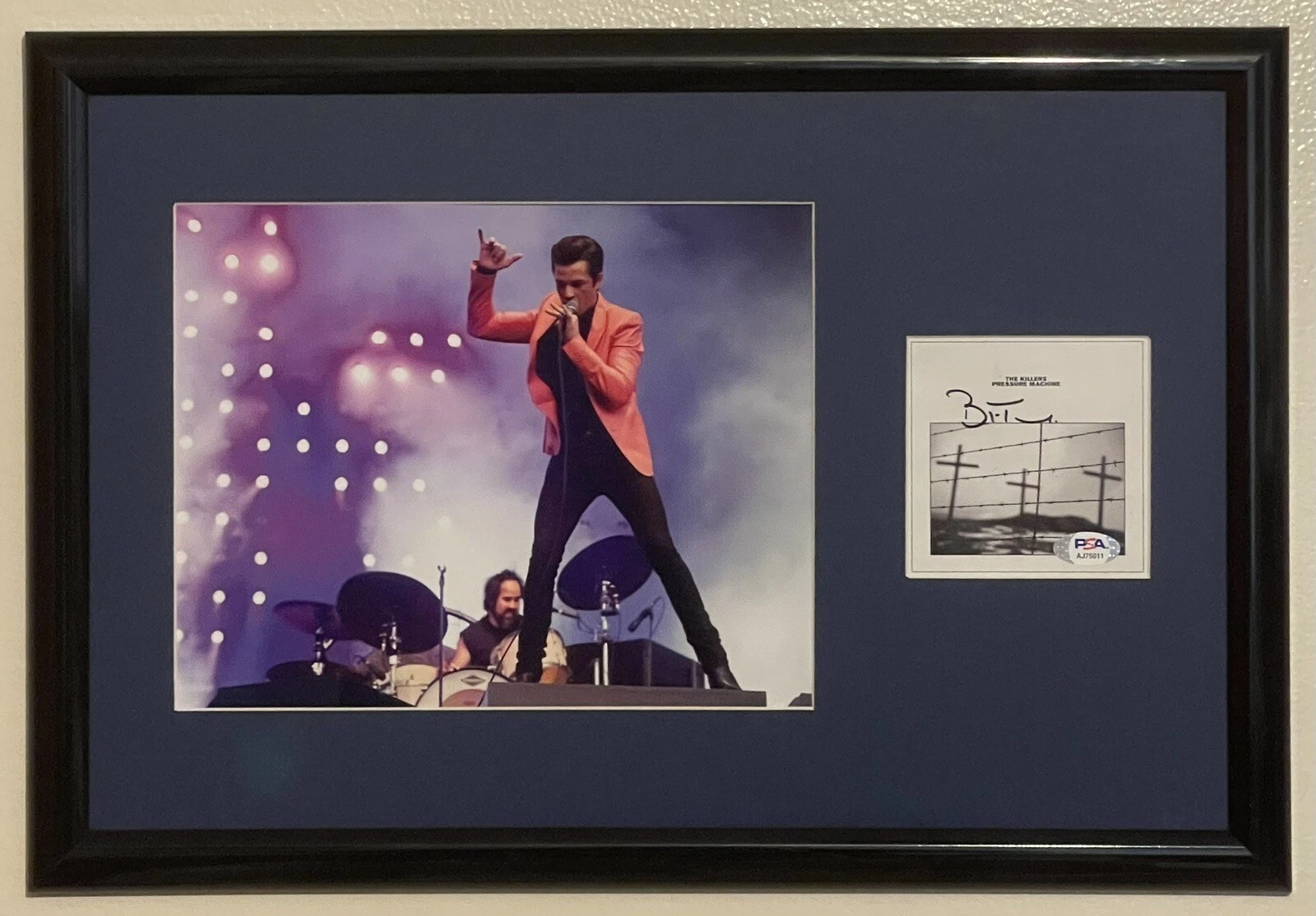 Brandon Flowers Signed Autographed Custom Framed The Killers Cd Insert PSA/DNA