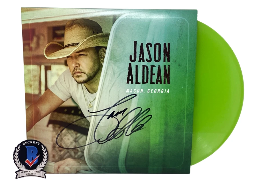 Jason Aldean Signed Autographed Macon Georgia Vinyl Album 3x LP Beckett COA