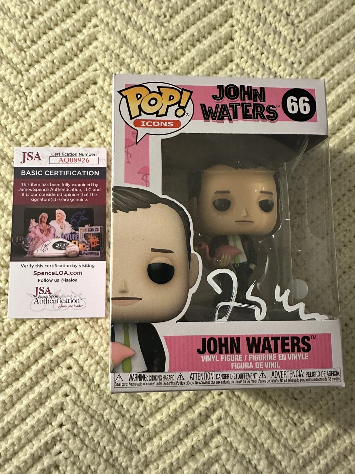 John Waters Signed Funko Pop 66 JSA Authenticated COA Icons Filmmaker Actor
