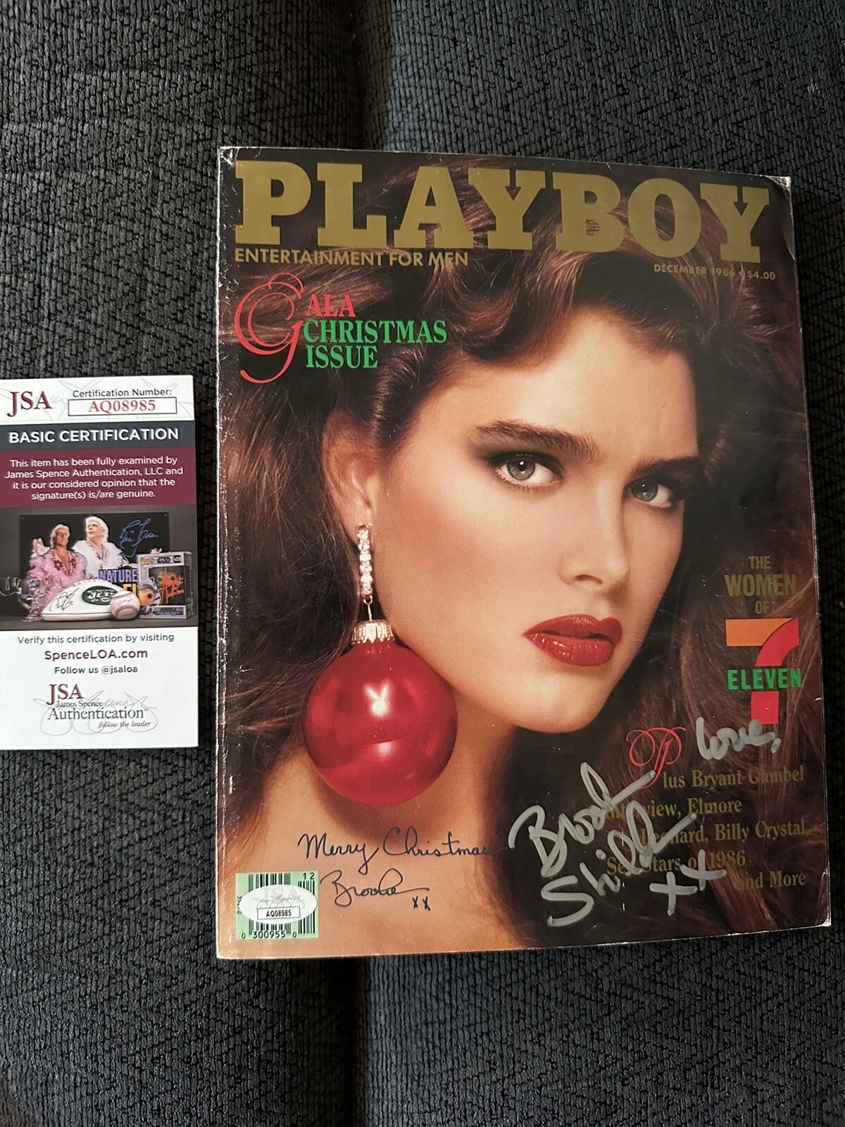 Brooke Shields Playboy Magazine Signed JSA Authenticated COA Cover December 1986