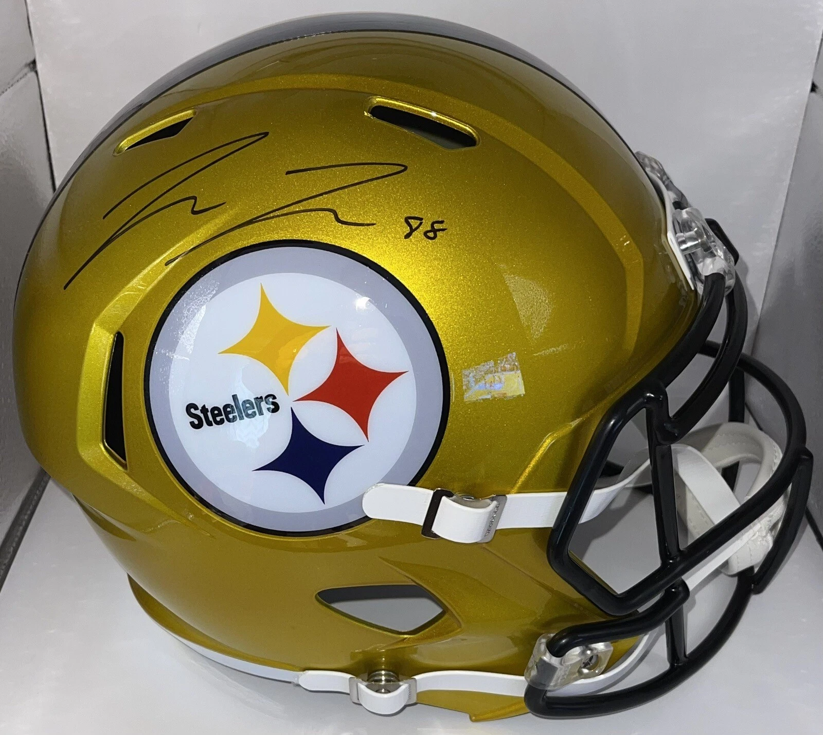 Pat Freiermuth Signed Autographed Pittsburgh Steelers Full Size Flash Helmet JSA