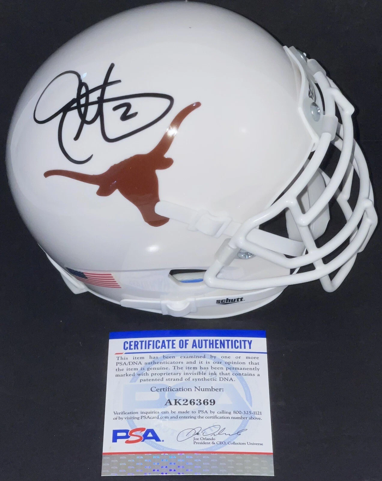 Eric Metcalf Signed Autographed Texas Longhorns Mini Helmet Psa/Dna