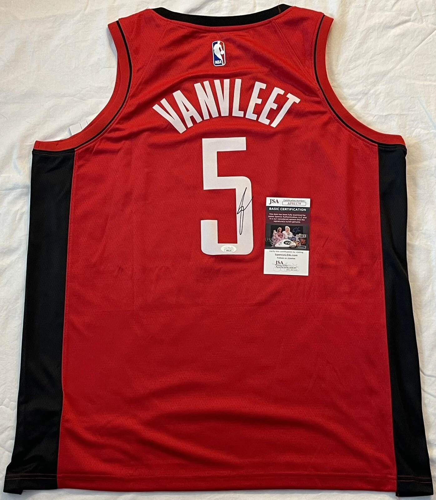 Fred VanVleet Signed Autographed Houston Rockets Jersey JSA COA
