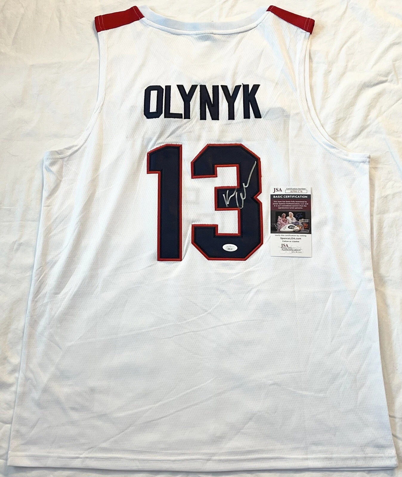 Kelly Olynyk Signed Autographed Gonzaga Bulldogs JSA COA