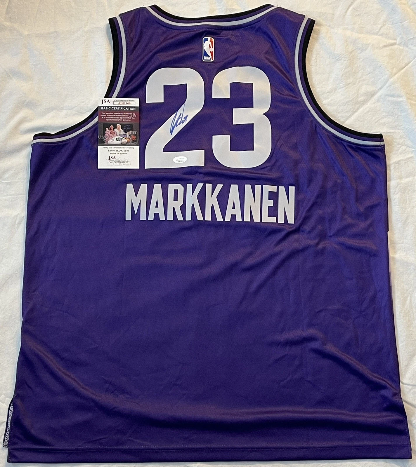 Lauri Markkanen Signed Autographed Utah Jazz Jersey JSA COA