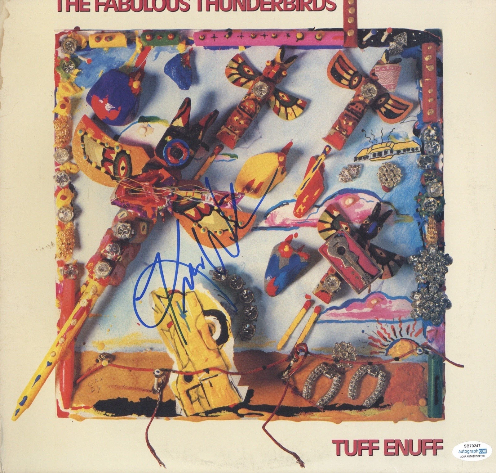 KIM WILSON FABULOUS THUNDERBIRDS SIGNED AUTOGRAPH TUFF ENUFF VINYL ALBUM ACOA
