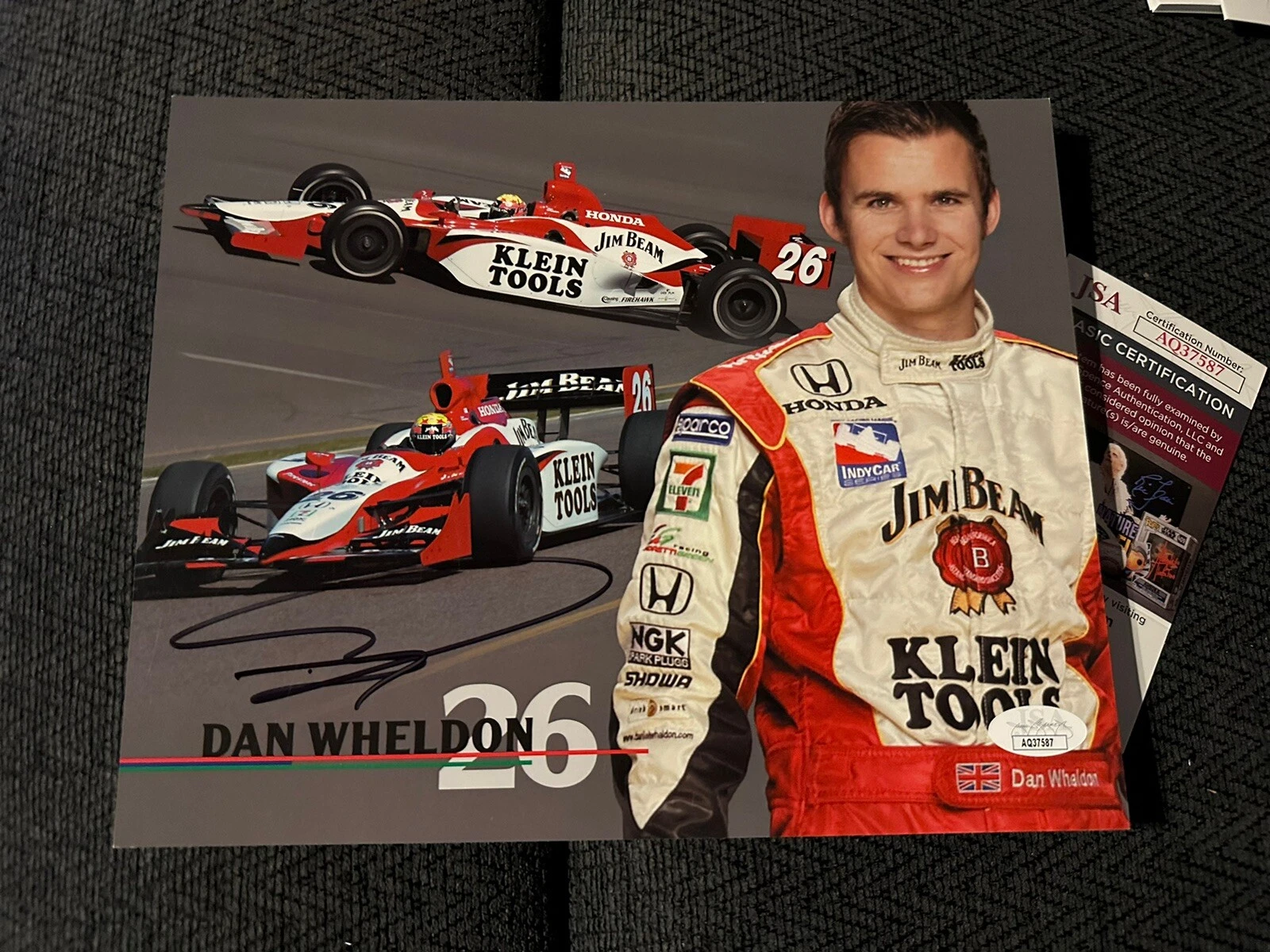 Dan Wheldon Indy Car Indianapolis 500 Promo Card JSA Authenticated COA