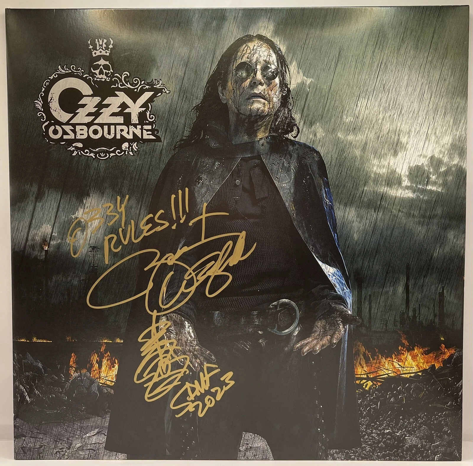 ZAKK WYLDE SIGNED AUTOGRAPHED OZZY OSBORNE BLACK RAIN VINYL ALBUM JSA COLLECTIBLE MEMORABILIA