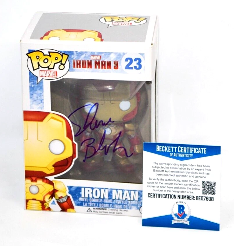 Shane Black Signed Autograph Funko Pop Figure Iron Man 3 Director 23 Beckett COA